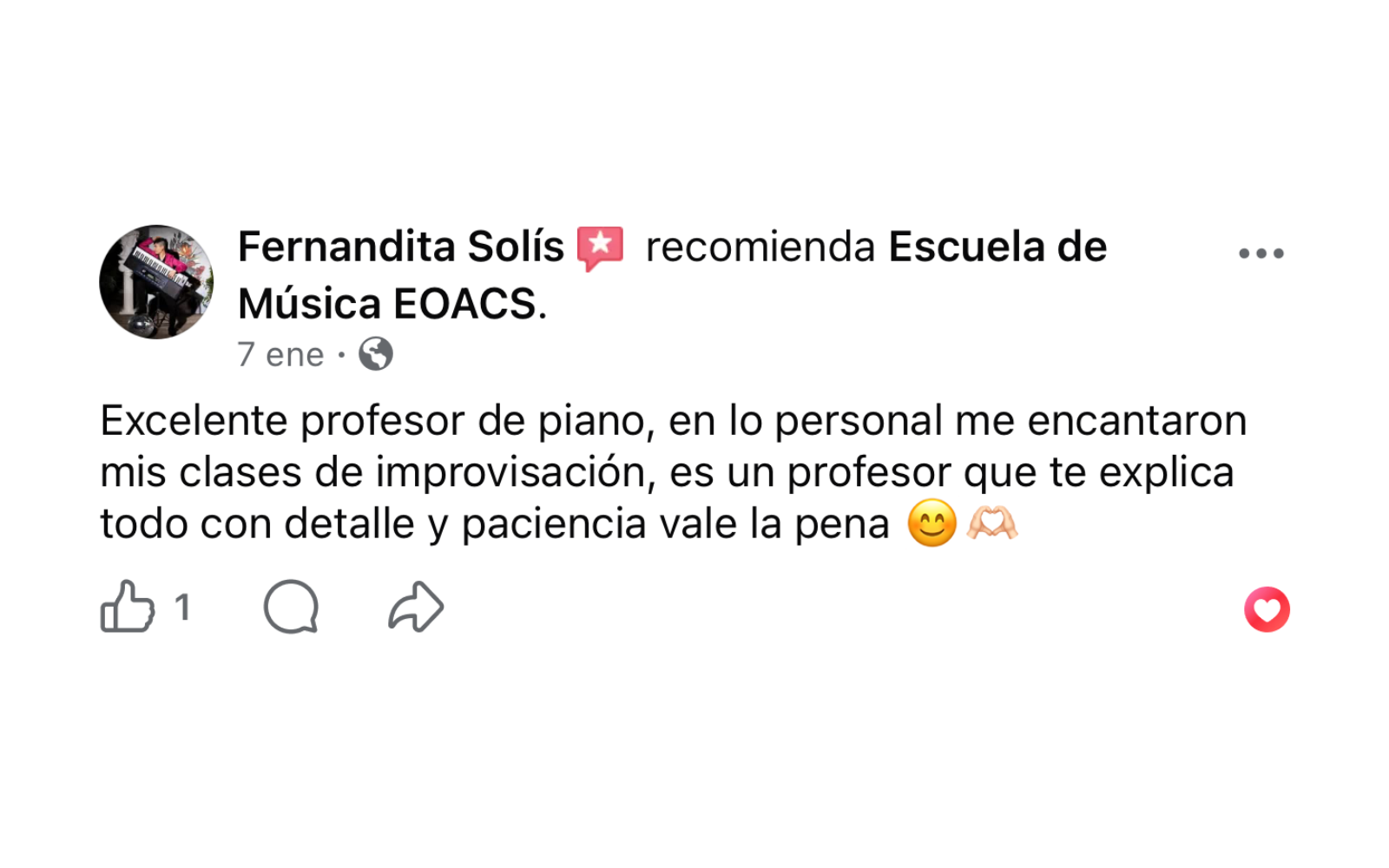 Testimonio de alumno EOACS