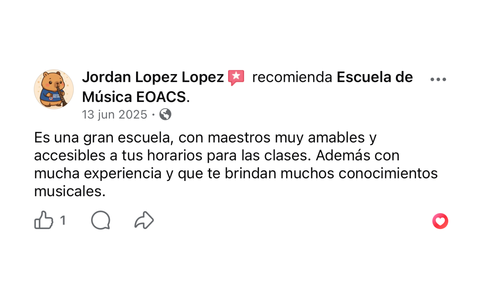 Testimonio seleccionado de alumno EOACS®