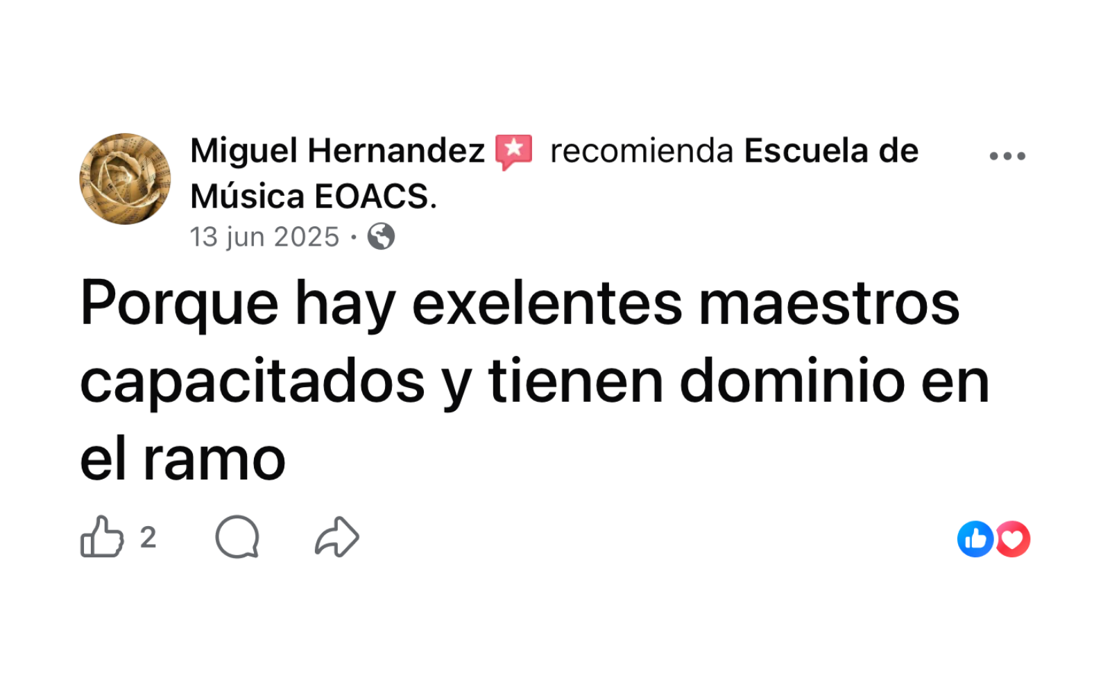 Testimonio seleccionado de alumno EOACS®