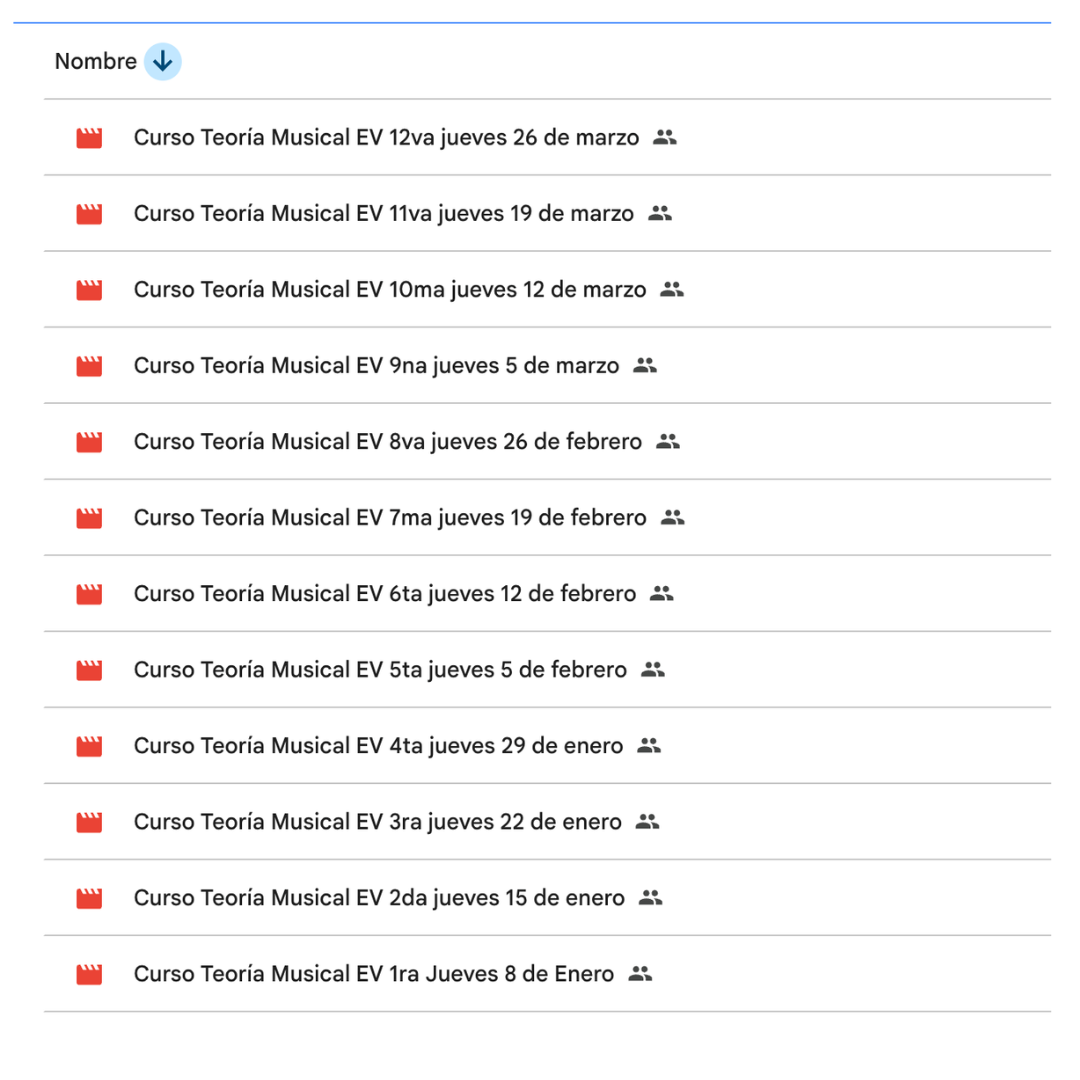 Acceso a grabaciones del curso