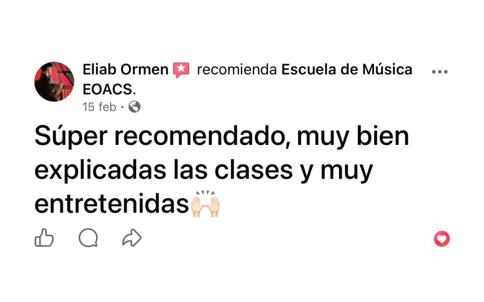 Testimonio seleccionado de alumno EOACS®