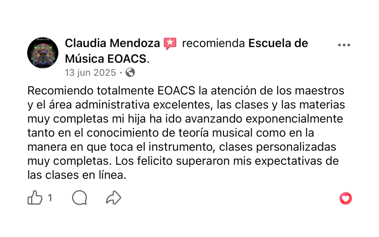 Testimonio seleccionado de alumno EOACS®